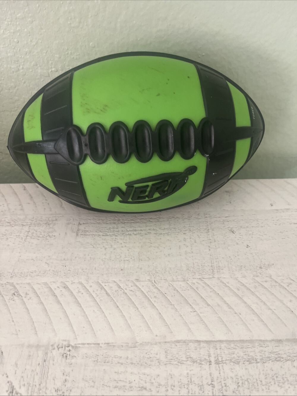 Vintage 2005 Nerf Classic Weather Blitz Green & Black Foam Toy Football